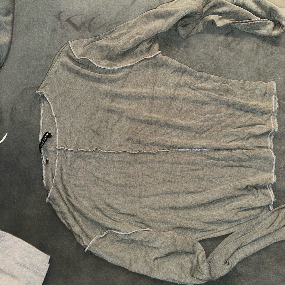 Zara Gray Long Sleeve Top